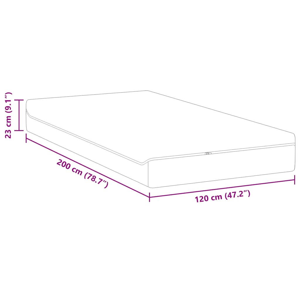 Matras Wit en Grijs 120 x 200 cm Jacquard stof is nu te koop bij PeponiXL, paradijselijk wonen!