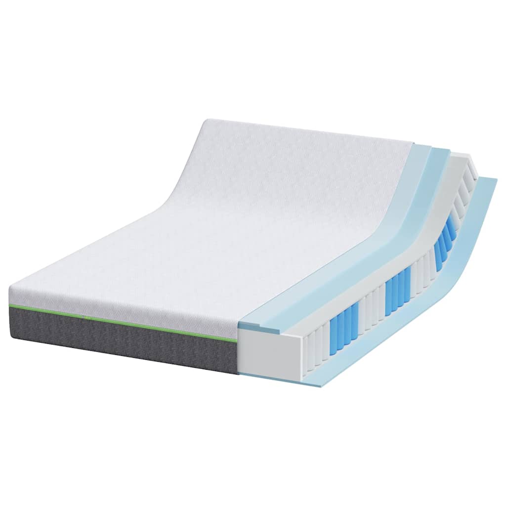 Matras Wit en Grijs 140 x 190 cm Jacquard stof is nu te koop bij PeponiXL, paradijselijk wonen!