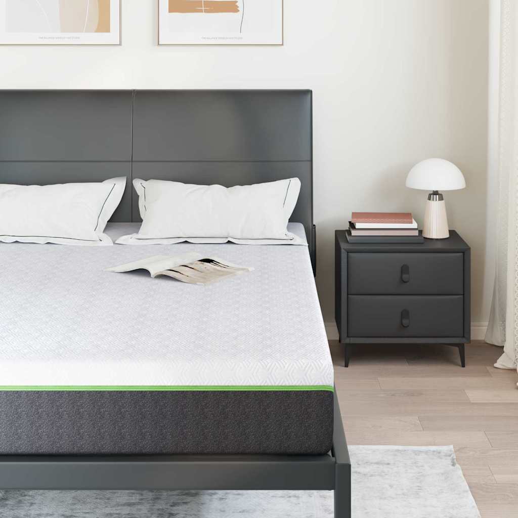 Matras Wit en Grijs 140 x 200 cm Jacquard stof is nu te koop bij PeponiXL, paradijselijk wonen!