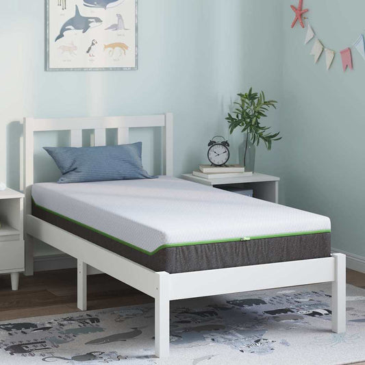 Matras Wit en Grijs 80 x 160 cm Jacquard stof is nu te koop bij PeponiXL, paradijselijk wonen!