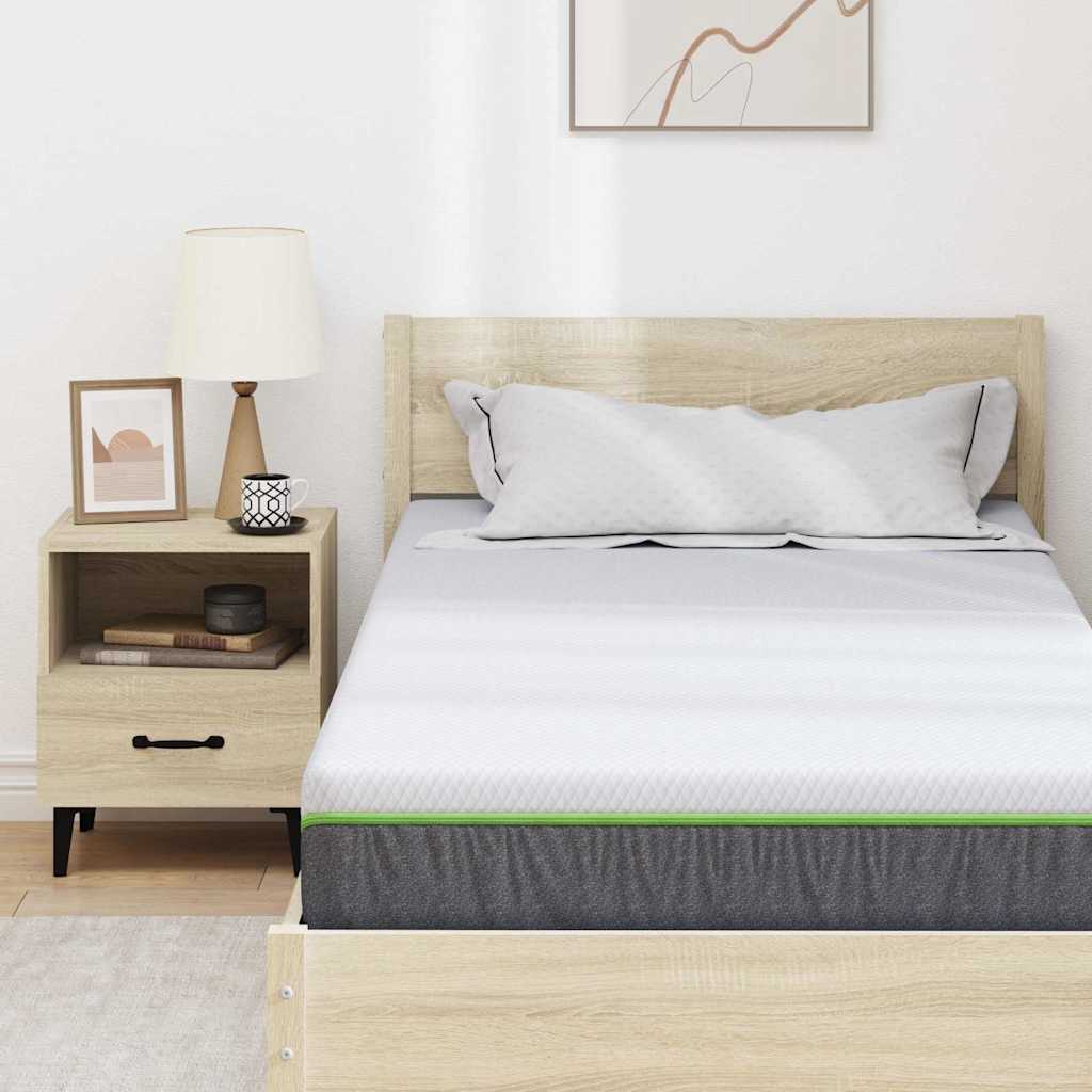 Matras Wit en Grijs 120 x 200 cm Jacquard stof is nu te koop bij PeponiXL, paradijselijk wonen!
