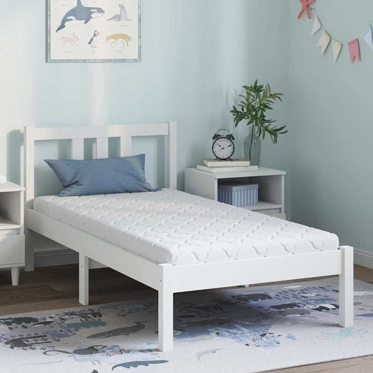 Matras Wit 80 x 160 cm Jacquard stof is nu te koop bij PeponiXL, paradijselijk wonen!