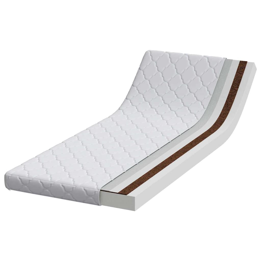 Matras Wit 70 x 200 cm Jacquard stof is nu te koop bij PeponiXL, paradijselijk wonen!