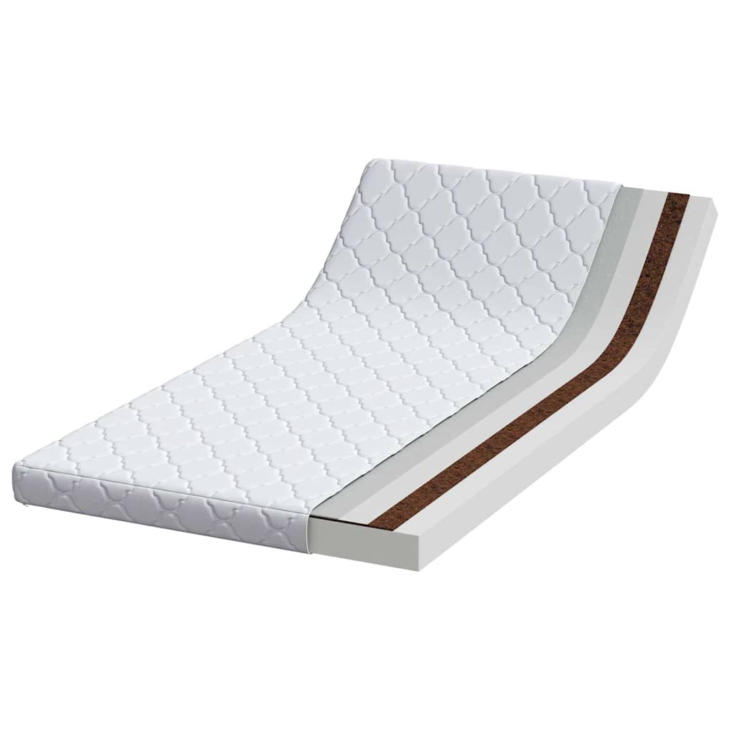 Matras Wit 90 x 190 cm Jacquard stof is nu te koop bij PeponiXL, paradijselijk wonen!