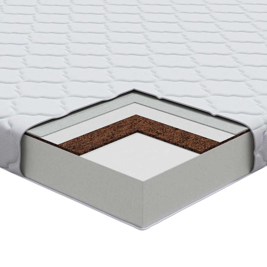 Matras Wit 90 x 200 cm Jacquard stof is nu te koop bij PeponiXL, paradijselijk wonen!