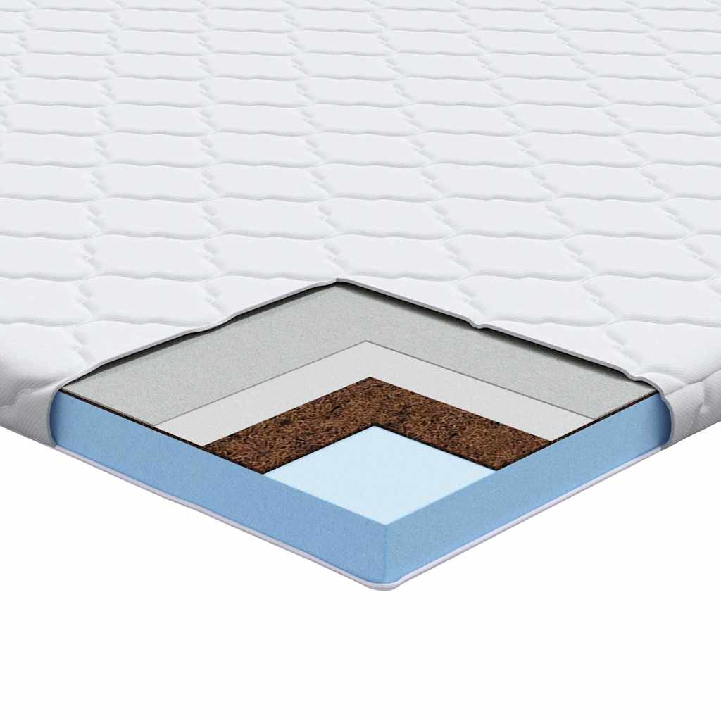 Kokos Topper Wit 140 x 200 cm Jacquard stof is nu te koop bij PeponiXL, paradijselijk wonen!