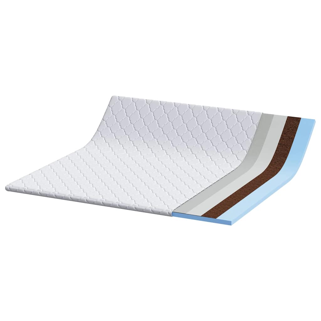 Kokos Topper Wit 200 x 200 cm Jacquard stof is nu te koop bij PeponiXL, paradijselijk wonen!