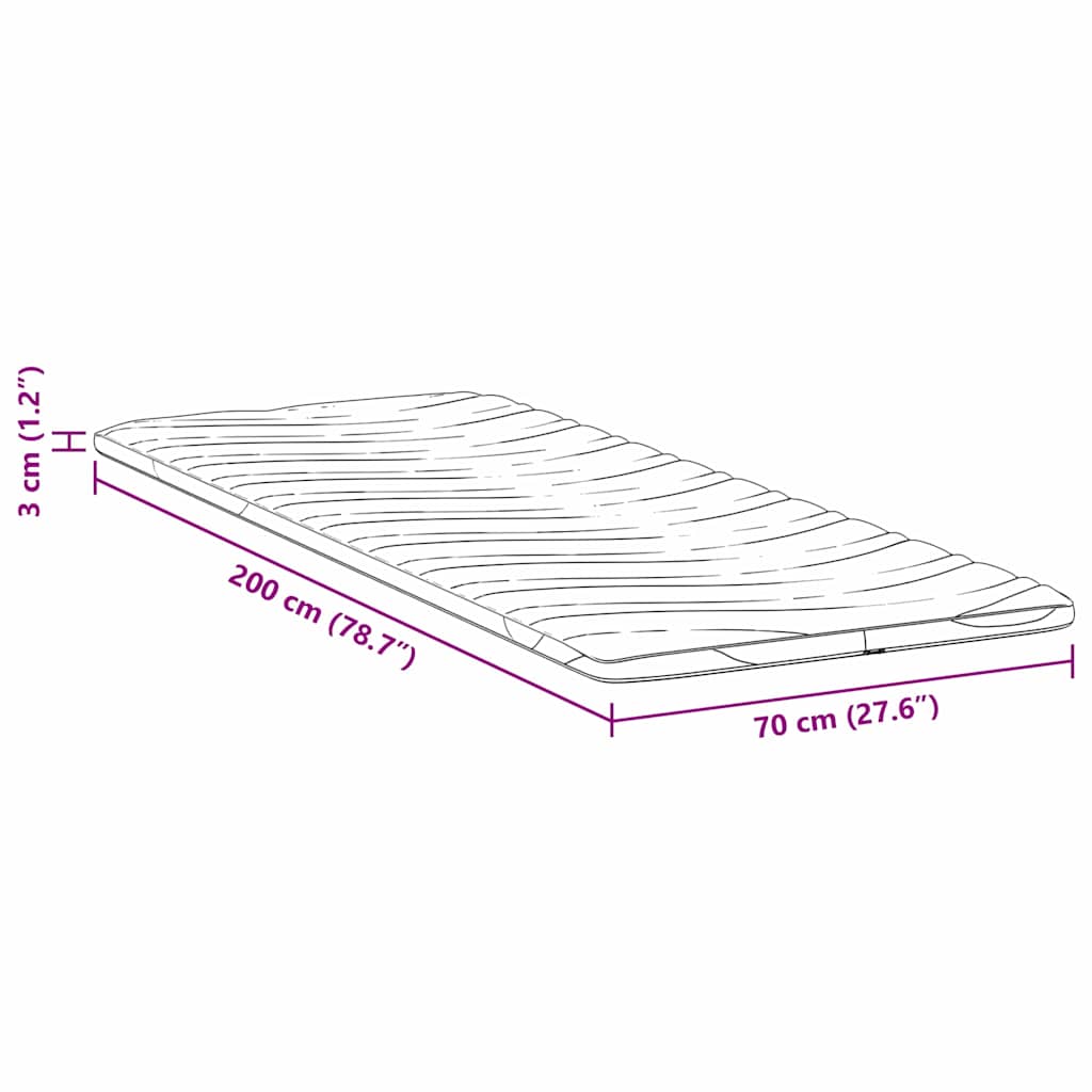 matrastopper Wit 70 x 200 cm Gebreide Stof is nu te koop bij PeponiXL, paradijselijk wonen!