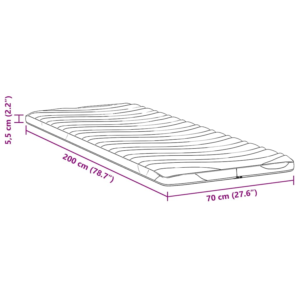 matrastopper Wit 70 x 200 cm Gebreide Stof is nu te koop bij PeponiXL, paradijselijk wonen!