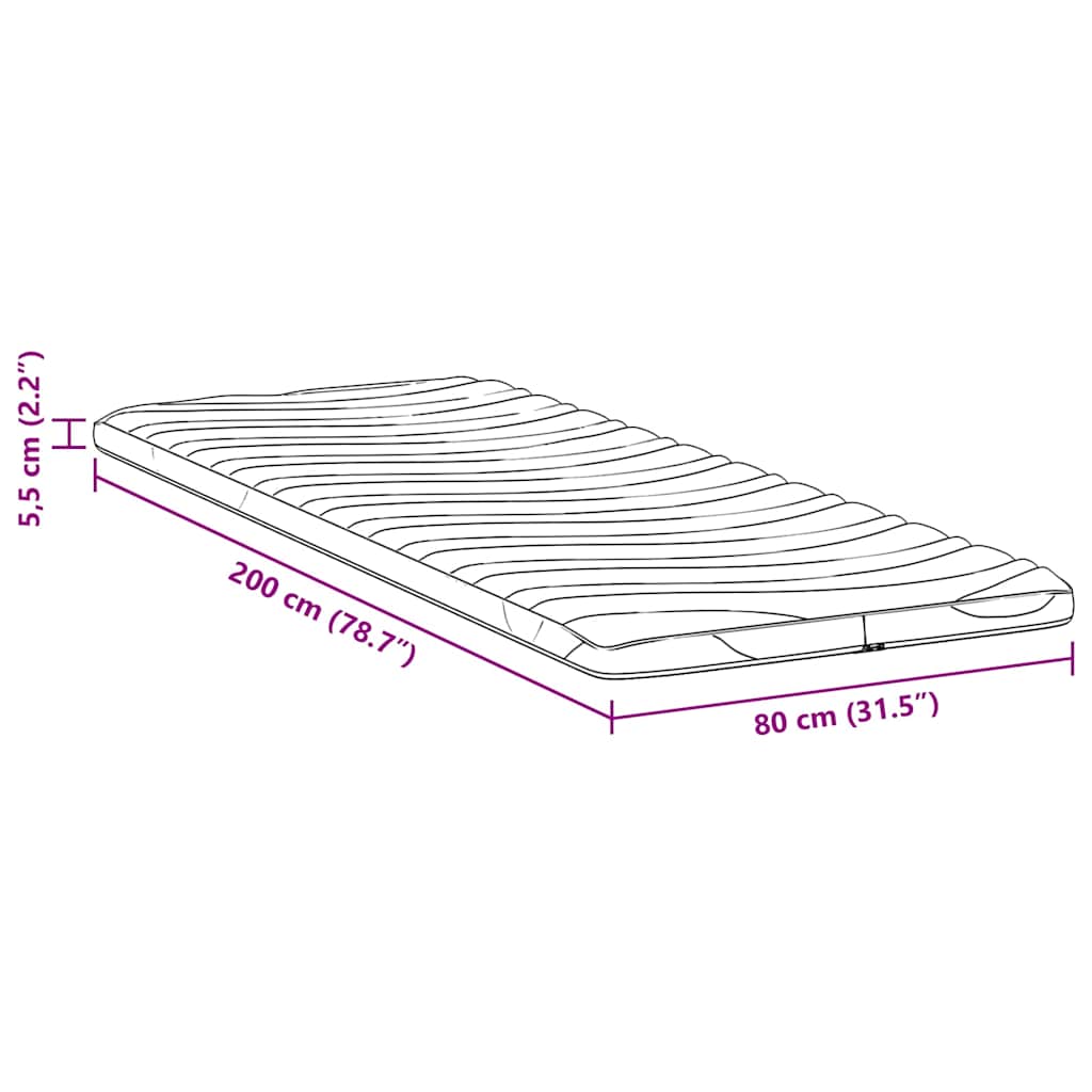 matrastopper Wit 80 x 200 cm Gebreide Stof is nu te koop bij PeponiXL, paradijselijk wonen!