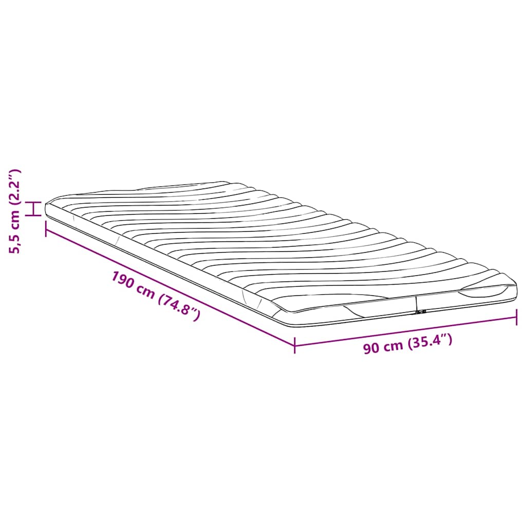 matrastopper Wit 90 x 190 cm Gebreide Stof is nu te koop bij PeponiXL, paradijselijk wonen!