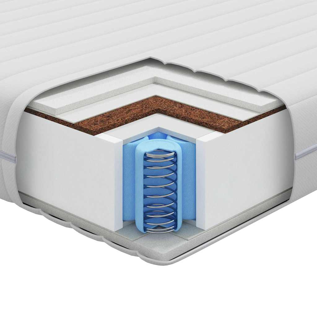 Matras Wit 140 x 190 cm Pocketvering is nu te koop bij PeponiXL, paradijselijk wonen!