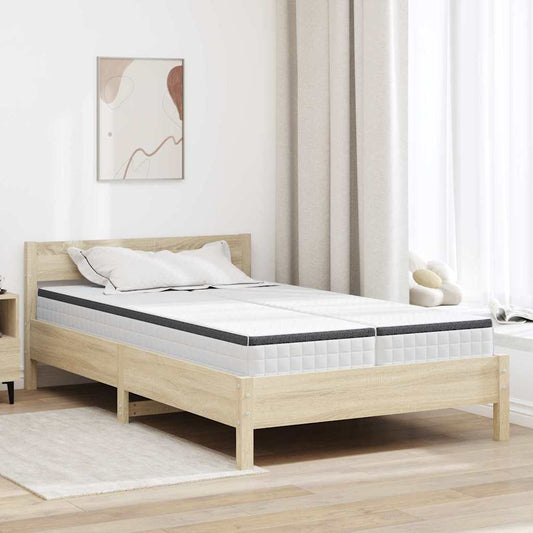 Matras 2 pcs Wit en Grijs 60 x 200 cm Bonell Veer is nu te koop bij PeponiXL, paradijselijk wonen!