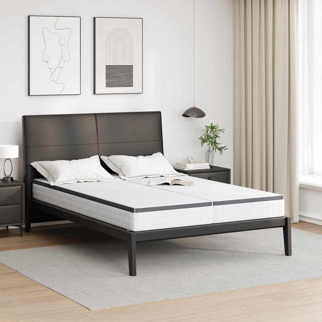 Matras 2 pcs Wit en Grijs 70 x 190 cm Bonell Veer is nu te koop bij PeponiXL, paradijselijk wonen!