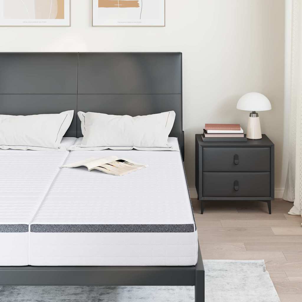 Matras 2 pcs Wit en Grijs 80 x 200 cm Bonell Veer is nu te koop bij PeponiXL, paradijselijk wonen!