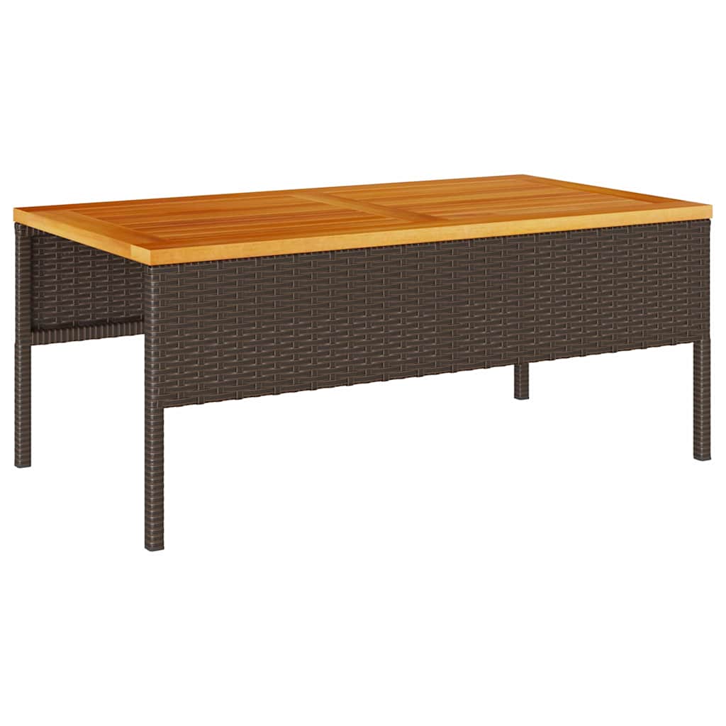 Tuinbankenset met kussen 6 pcs Bruin en Crème poly rattan is nu te koop bij PeponiXL, paradijselijk wonen!