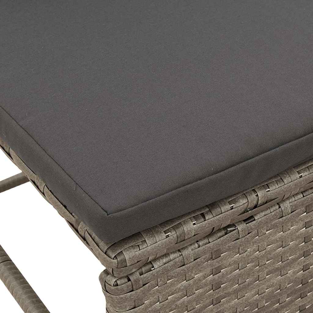 Tuinbankenset met kussen 6 pcs Grijs en Donkergrijs poly rattan is nu te koop bij PeponiXL, paradijselijk wonen!