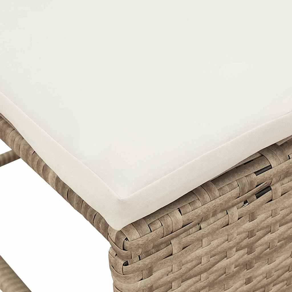 Tuinbankenset met kussen 6 pcs Beige en Crème poly rattan is nu te koop bij PeponiXL, paradijselijk wonen!