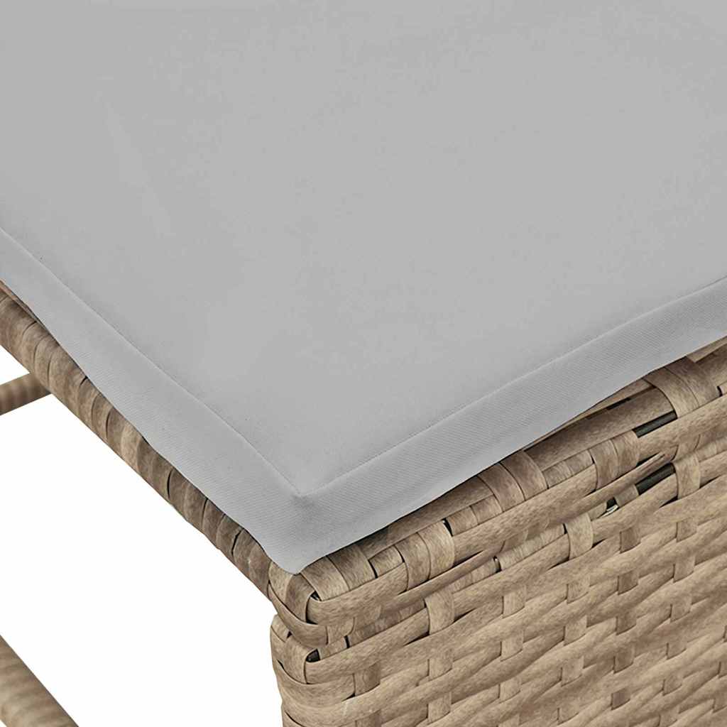 Tuinbankenset met kussen 6 pcs Beige en Licht Grijs poly rattan is nu te koop bij PeponiXL, paradijselijk wonen!