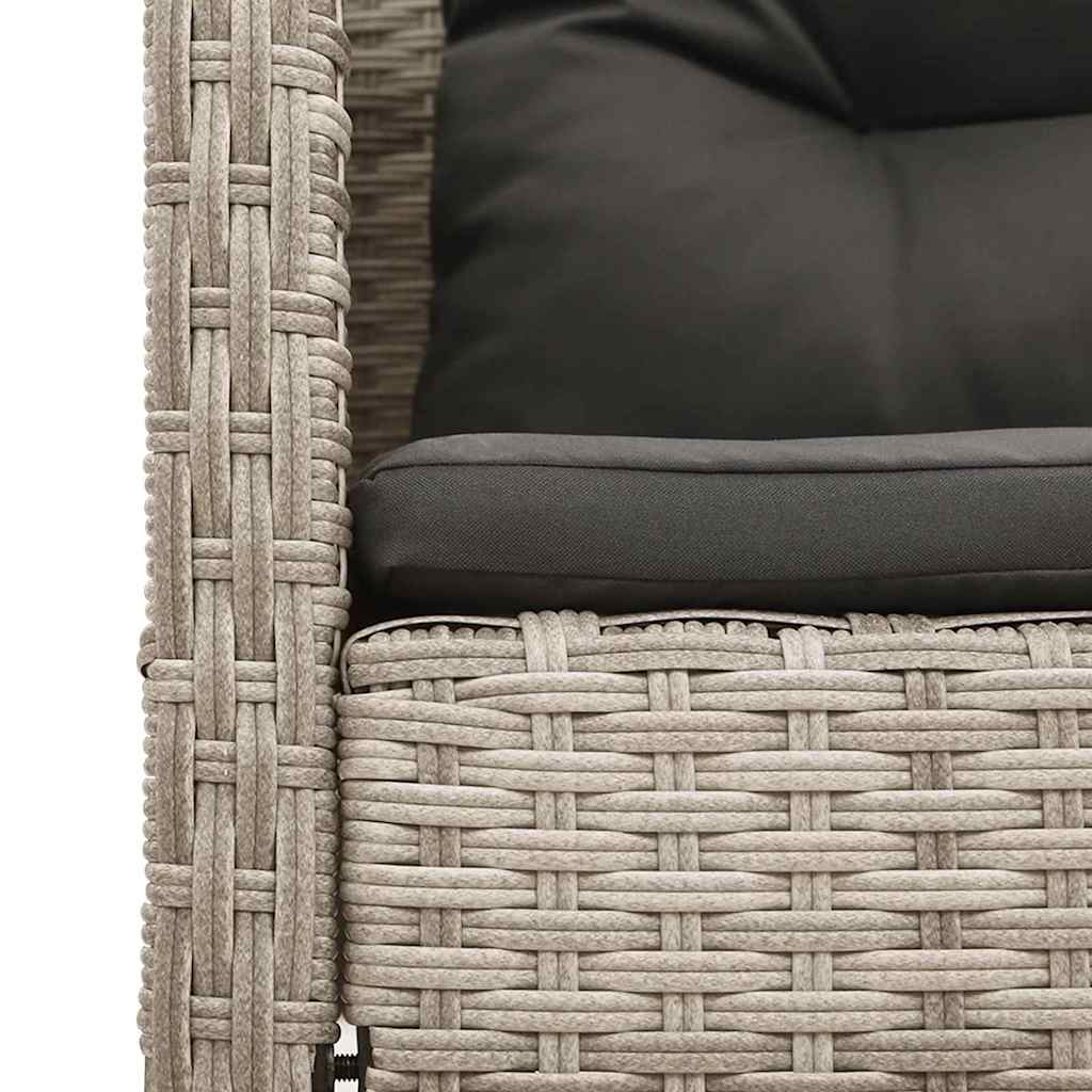 Tuinbankenset 6 pcs Licht Grijs en Donker Grijs poly rattan is nu te koop bij PeponiXL, paradijselijk wonen!