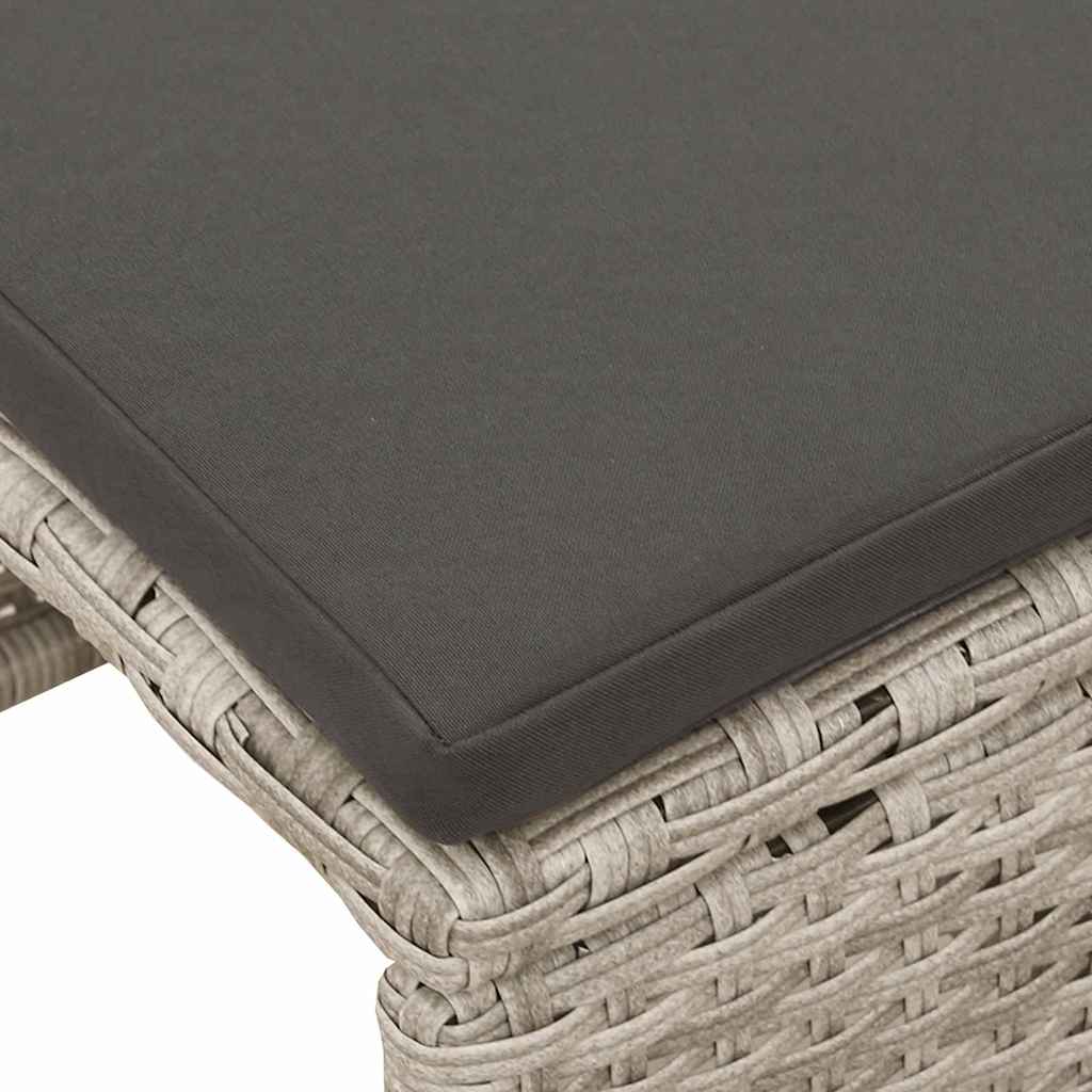 Tuinbankenset 6 pcs Licht Grijs en Donker Grijs poly rattan is nu te koop bij PeponiXL, paradijselijk wonen!