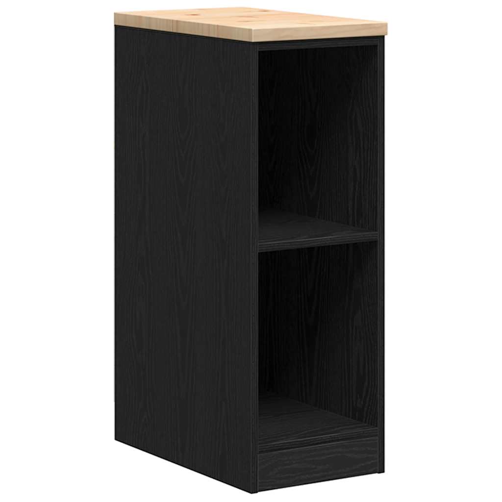 Garagekast 30x51x85 cm massief grenenhout zwart is nu te koop bij PeponiXL, paradijselijk wonen!