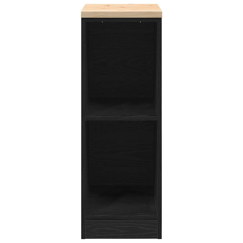 Garagekast 30x51x85 cm massief grenenhout zwart is nu te koop bij PeponiXL, paradijselijk wonen!