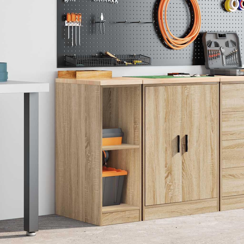 Garagekast 30x51x85 cm massief grenenhout sonoma eikenkleurig is nu te koop bij PeponiXL, paradijselijk wonen!