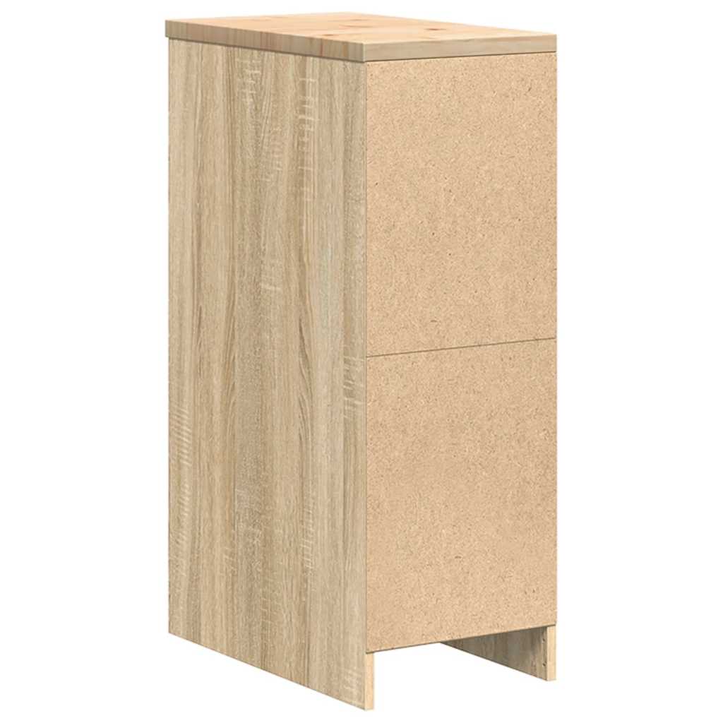 Garagekast 30x51x85 cm massief grenenhout sonoma eikenkleurig is nu te koop bij PeponiXL, paradijselijk wonen!