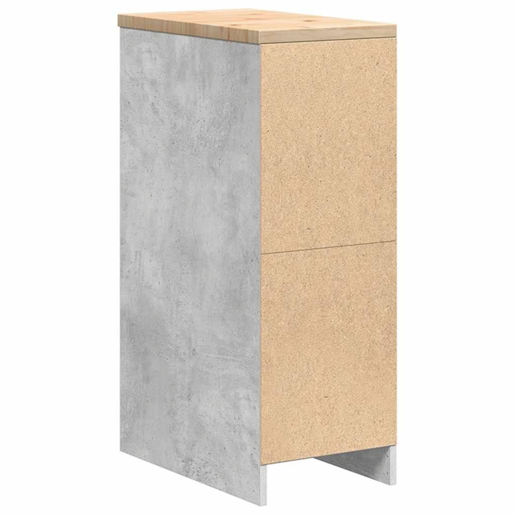 Garagekast 30x51x85 cm massief grenenhout betongrijs is nu te koop bij PeponiXL, paradijselijk wonen!