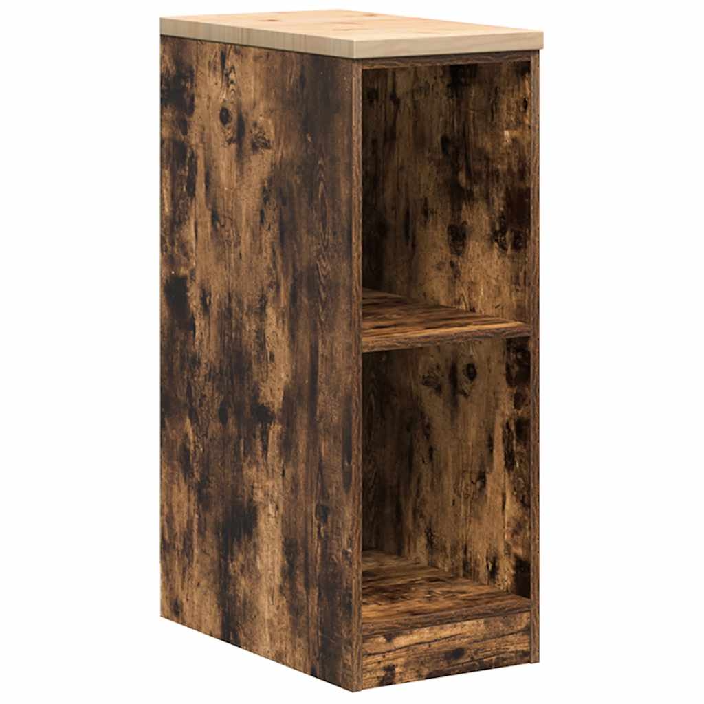 Garagekast 30x51x85 cm massief grenenhout gerookt eiken is nu te koop bij PeponiXL, paradijselijk wonen!