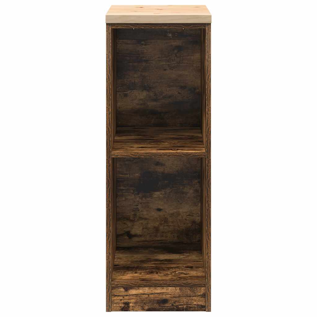 Garagekast 30x51x85 cm massief grenenhout gerookt eiken is nu te koop bij PeponiXL, paradijselijk wonen!