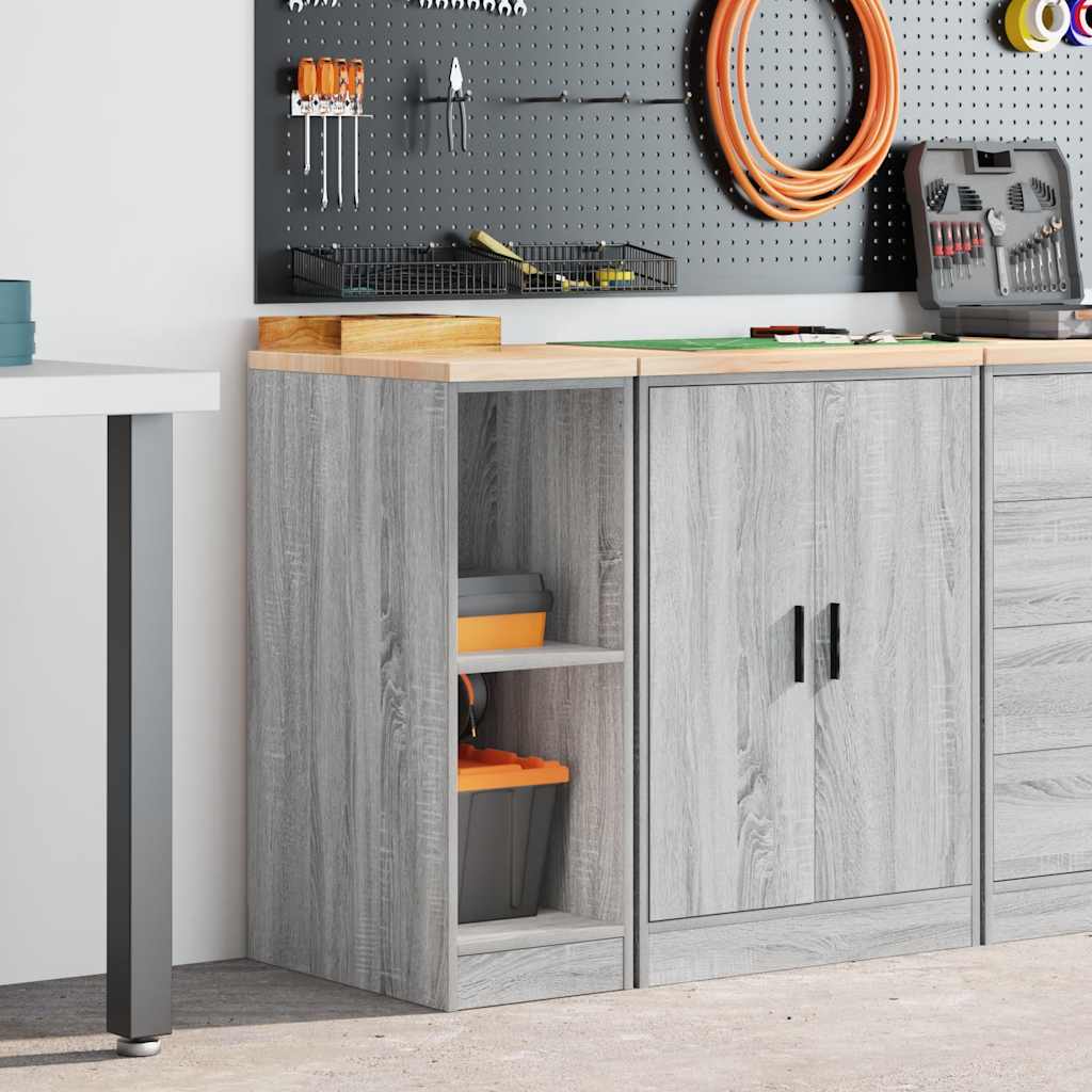 Garagekast 30x51x85 cm massief grenenhout grijs sonoma is nu te koop bij PeponiXL, paradijselijk wonen!