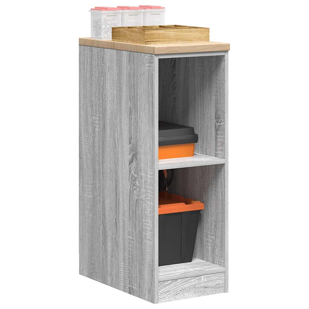 Garagekast 30x51x85 cm massief grenenhout grijs sonoma is nu te koop bij PeponiXL, paradijselijk wonen!