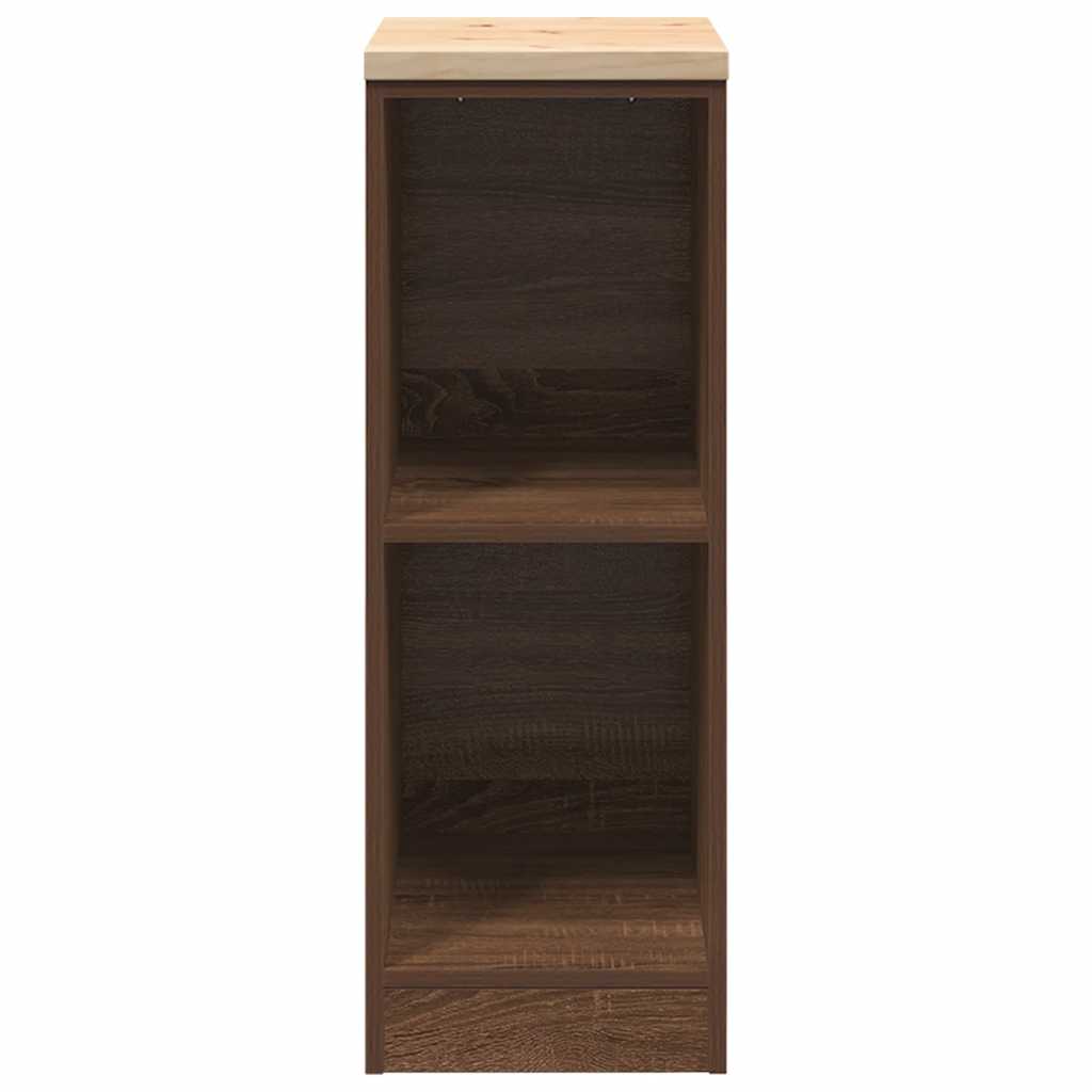 Garagekast 30x51x85 cm massief grenenhout bruin eikenkleurig is nu te koop bij PeponiXL, paradijselijk wonen!