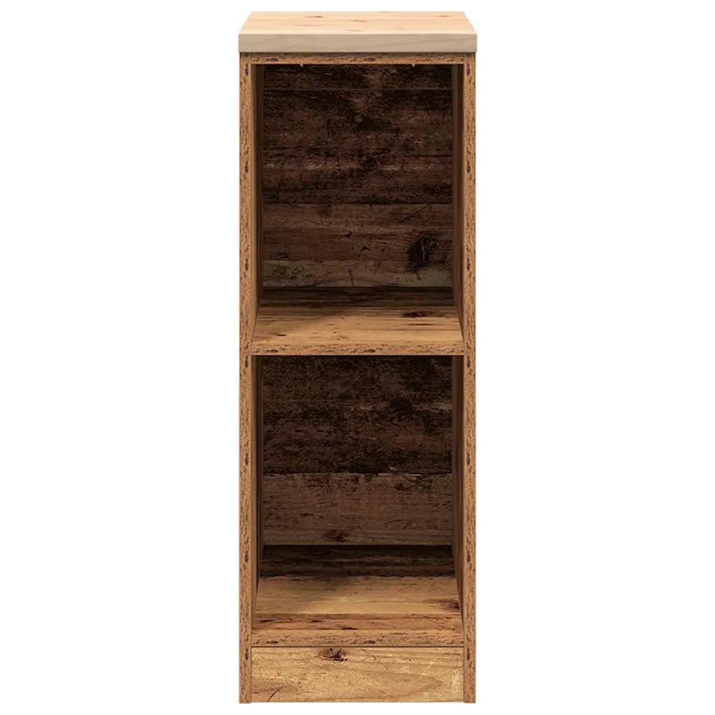 Garagekast 30x51x85 cm massief grenenhout oud hout is nu te koop bij PeponiXL, paradijselijk wonen!