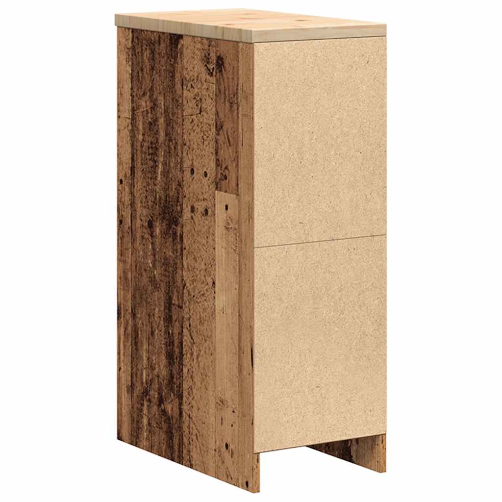 Garagekast 30x51x85 cm massief grenenhout oud hout is nu te koop bij PeponiXL, paradijselijk wonen!