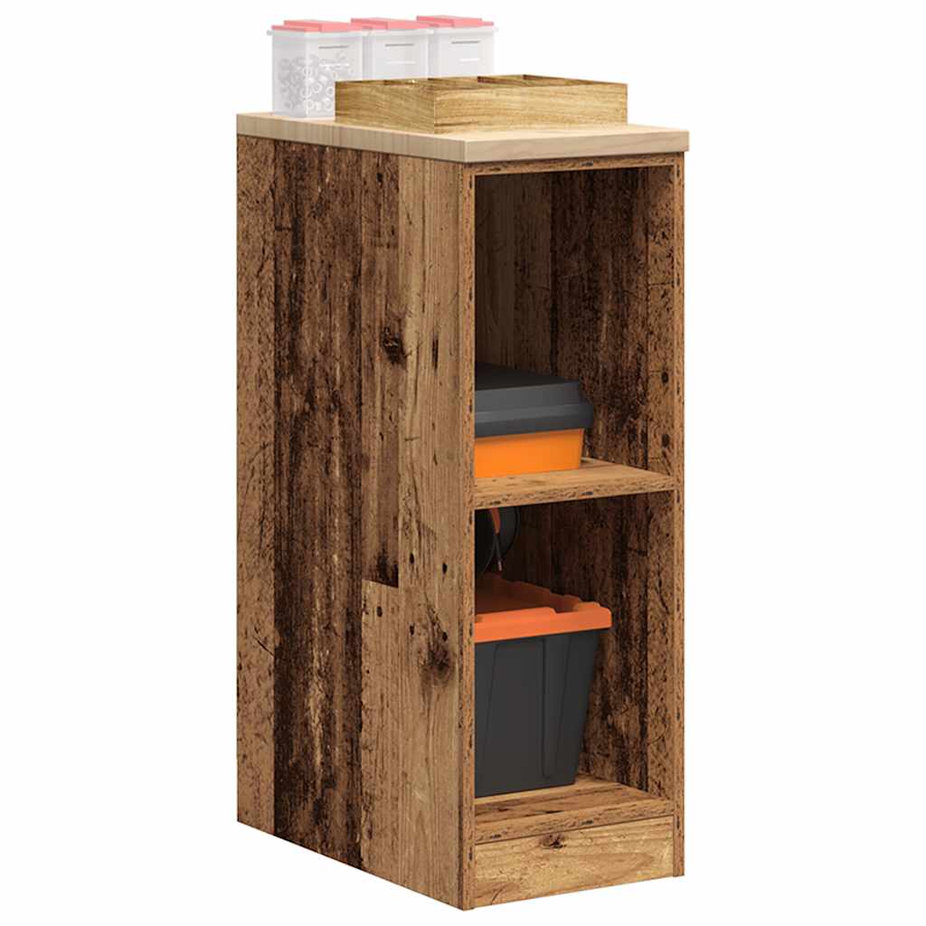 Garagekast 30x51x85 cm massief grenenhout oud hout is nu te koop bij PeponiXL, paradijselijk wonen!