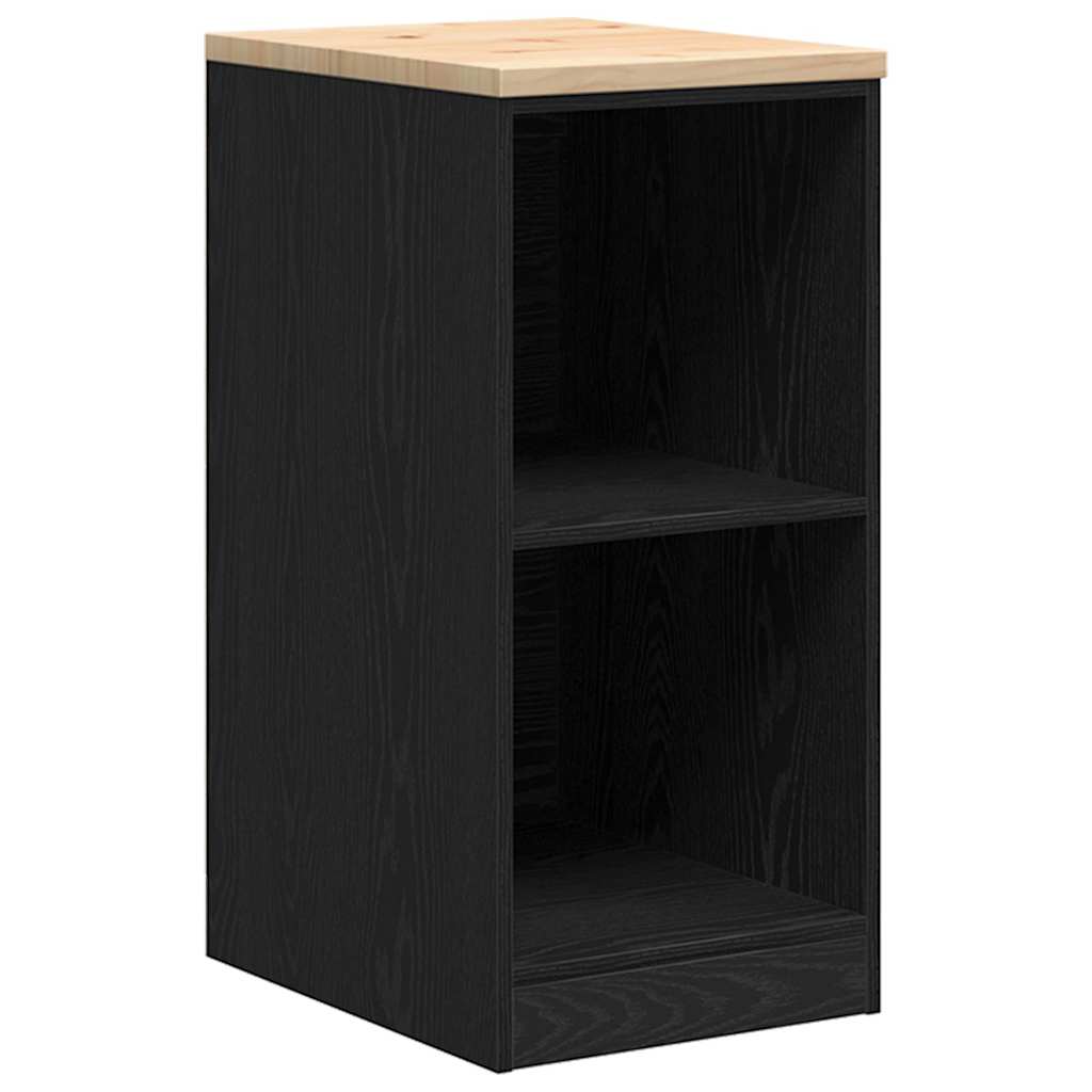 Garagekast 40x51x85 cm massief grenenhout zwart is nu te koop bij PeponiXL, paradijselijk wonen!