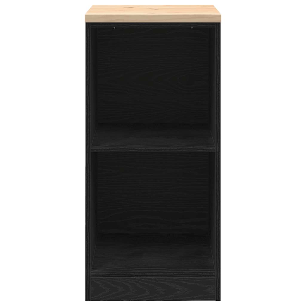 Garagekast 40x51x85 cm massief grenenhout zwart is nu te koop bij PeponiXL, paradijselijk wonen!