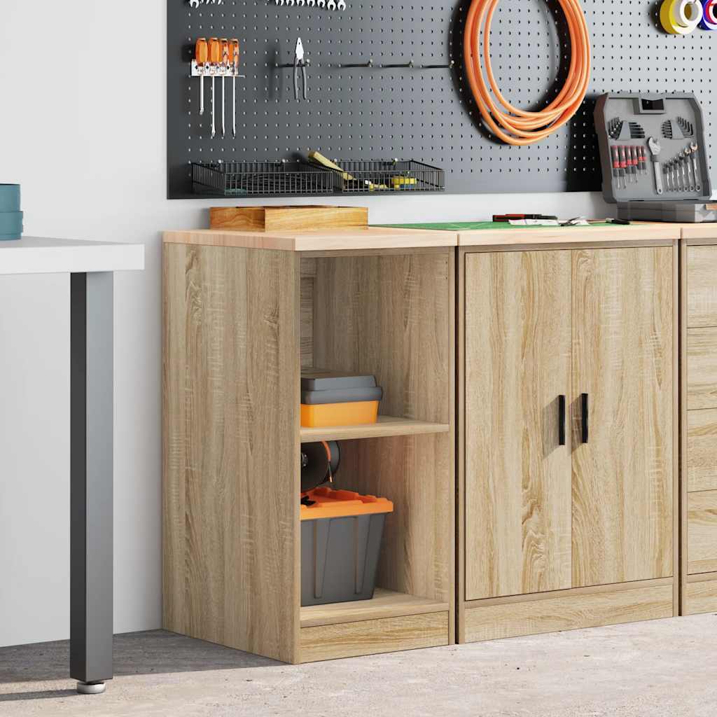 Garagekast 40x51x85 cm massief grenenhout sonoma eikenkleurig is nu te koop bij PeponiXL, paradijselijk wonen!