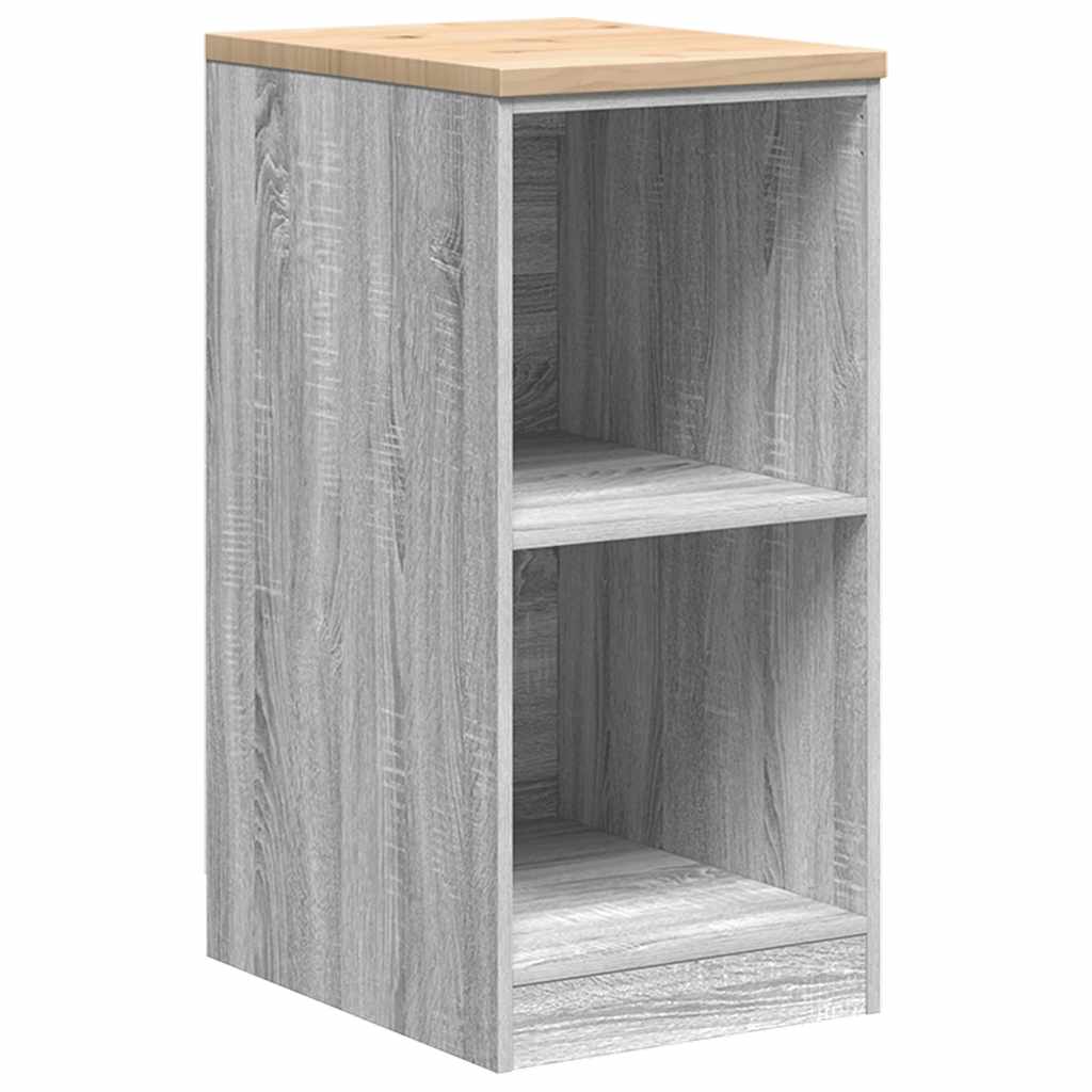 Garagekast 40x51x85 cm massief grenenhout grijs sonoma is nu te koop bij PeponiXL, paradijselijk wonen!