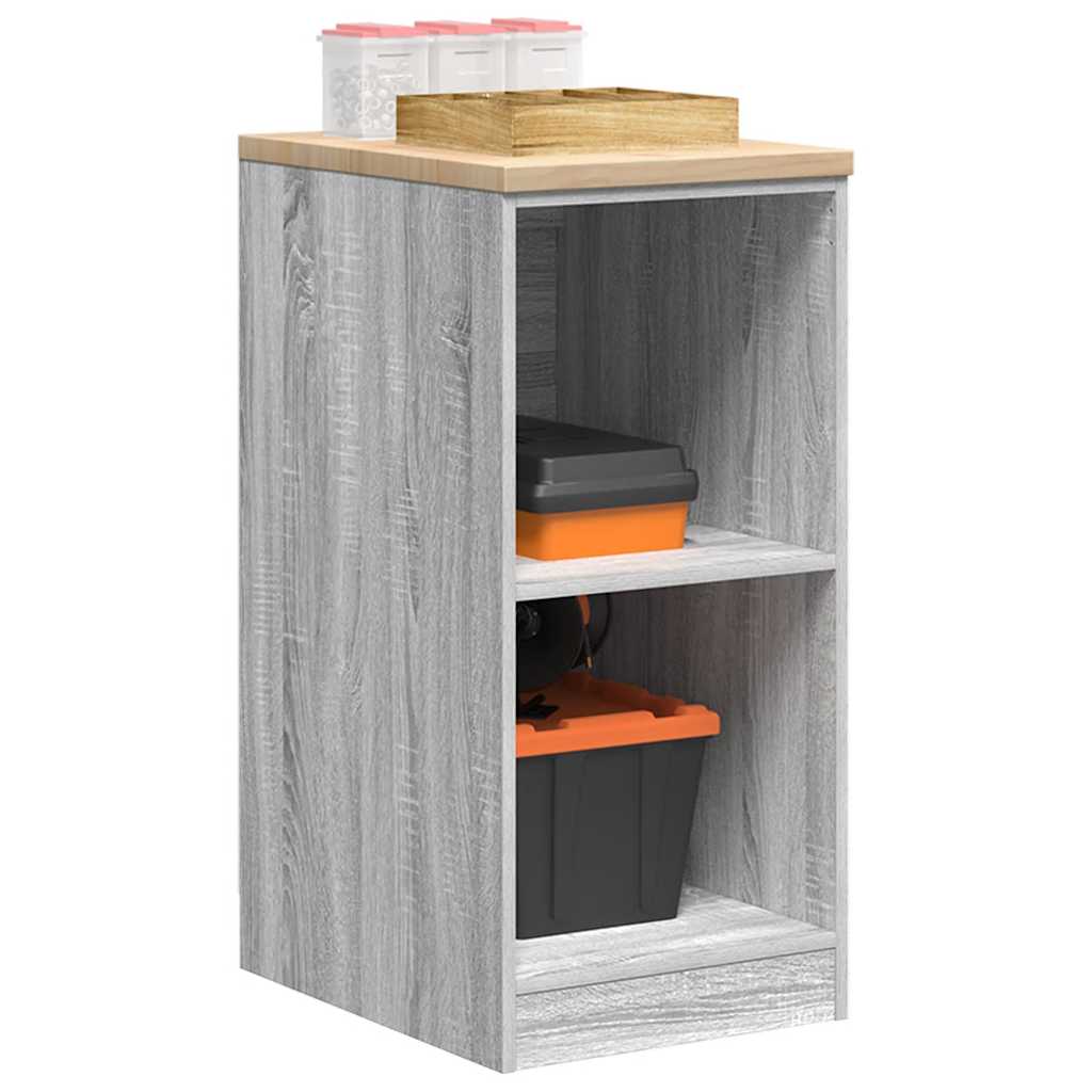 Garagekast 40x51x85 cm massief grenenhout grijs sonoma is nu te koop bij PeponiXL, paradijselijk wonen!