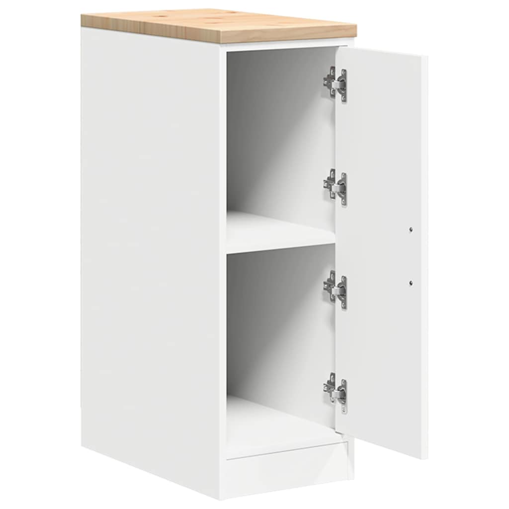 Garagekast 30x51x85 cm massief grenenhout wit is nu te koop bij PeponiXL, paradijselijk wonen!