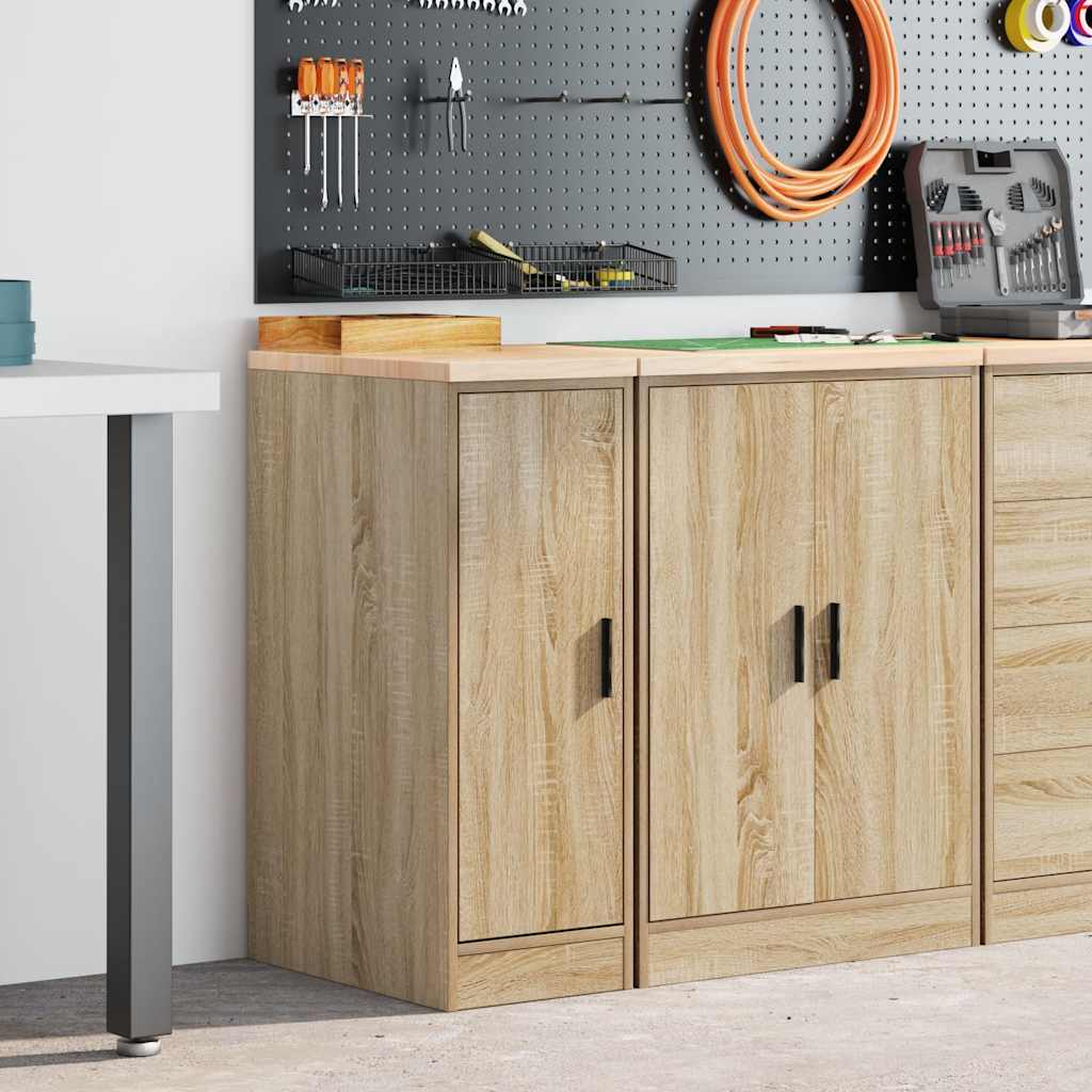 Garagekast 30x51x85 cm massief grenenhout sonoma eikenkleurig is nu te koop bij PeponiXL, paradijselijk wonen!