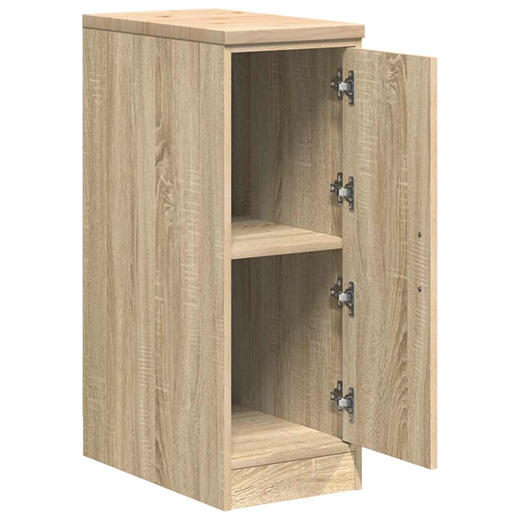 Garagekast 30x51x85 cm massief grenenhout sonoma eikenkleurig is nu te koop bij PeponiXL, paradijselijk wonen!