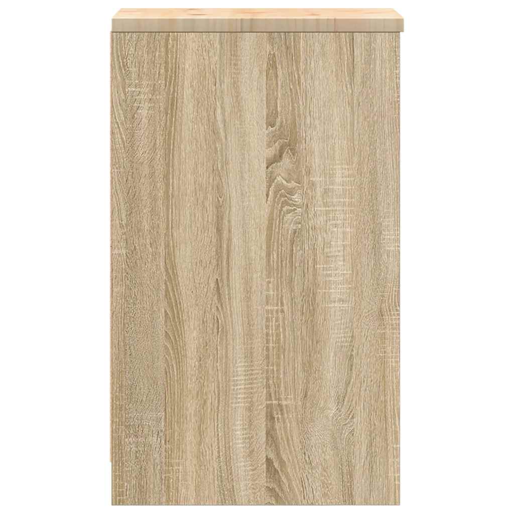 Garagekast 30x51x85 cm massief grenenhout sonoma eikenkleurig is nu te koop bij PeponiXL, paradijselijk wonen!