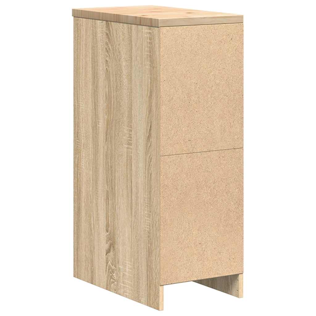 Garagekast 30x51x85 cm massief grenenhout sonoma eikenkleurig is nu te koop bij PeponiXL, paradijselijk wonen!