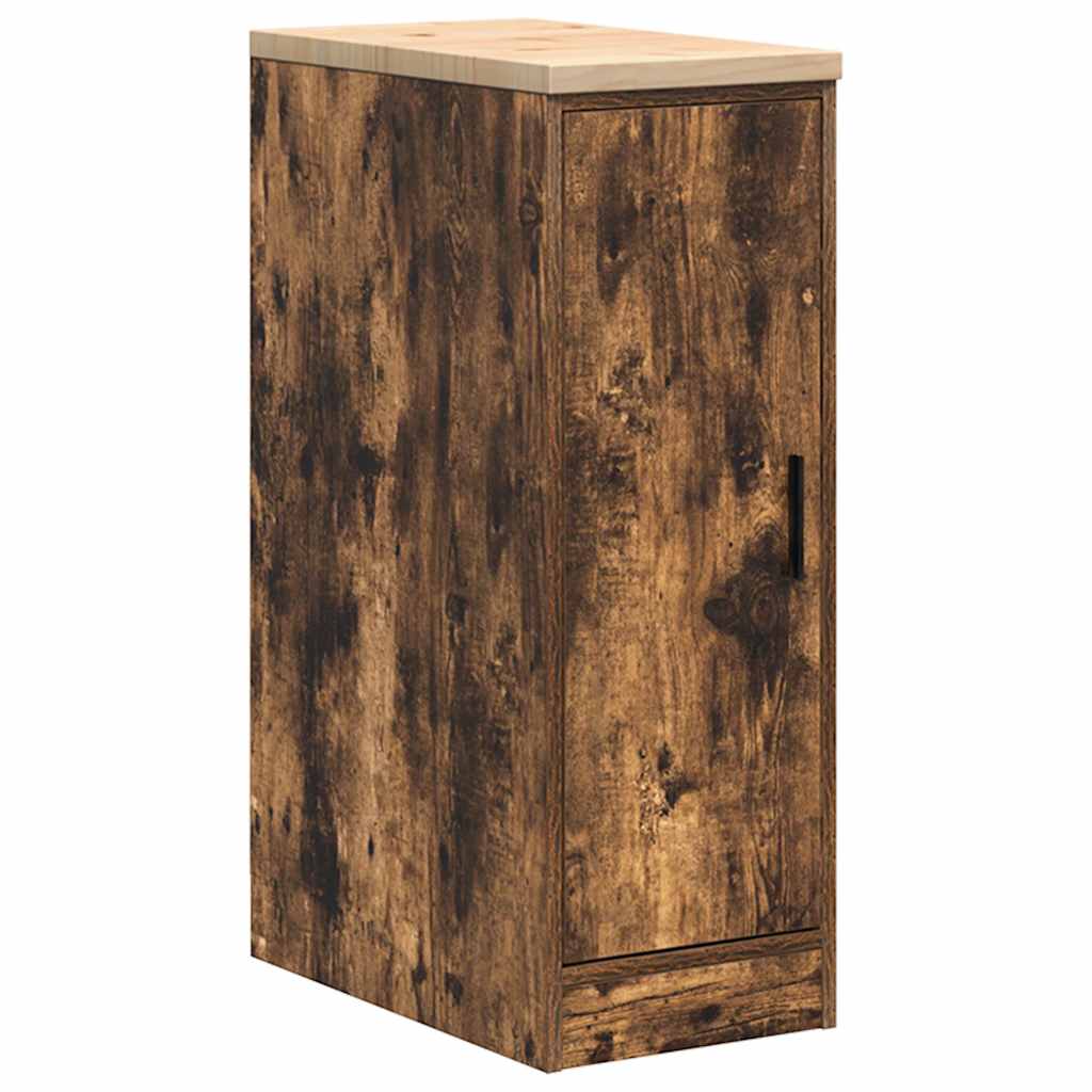 Garagekast 30x51x85 cm massief grenenhout gerookt eiken is nu te koop bij PeponiXL, paradijselijk wonen!