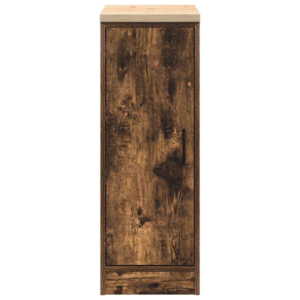 Garagekast 30x51x85 cm massief grenenhout gerookt eiken is nu te koop bij PeponiXL, paradijselijk wonen!